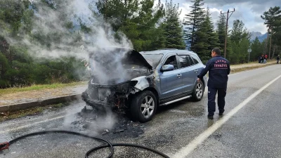 Adana Pozantı'da seyir halindeki bir